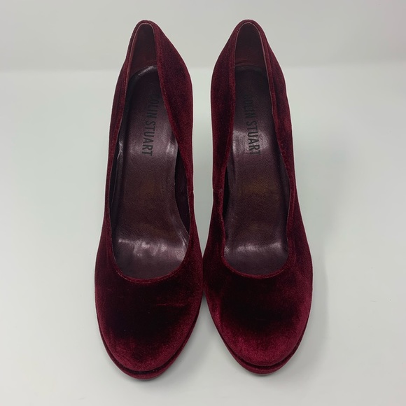 Colin Stuart Velvet Platform Heel - Picture 1 of 7